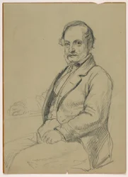 Disegno, Uomo seduto, 1860 ca.