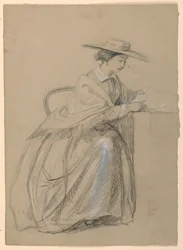 Disegno, la signora Sheppard Gandy seduta, 1859
