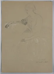 Disegno, signora William Wright e figlio, 1857