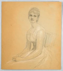 Disegno, Schizzo per ritratto di donna, 1881