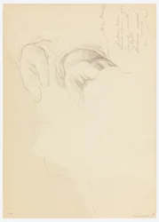 Disegno, schizzo per un ritratto di Bella Worsham, 1878
