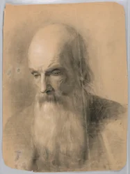 Disegno, studio per "Una lezione di Ch", 1863