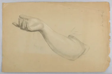 Disegno, studio per "Una lezione di carità", 1850