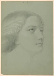 Disegno, studio per "Una Maddalena", F, 1852