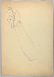 Disegno, studio per il duplicato di "C", 1850