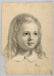 Disegno, studio per il duplicato di "Christiana", 1850