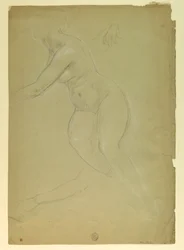 Disegno, studio per "Giustizia e Pe", 1886
