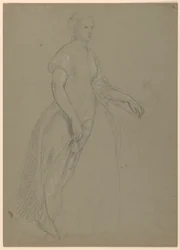 Disegno, studio per il "Ricevimento di Martha Washington", 1860
