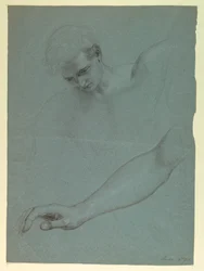 Disegno, studio per "Il sogno di Mercy", 1857-58