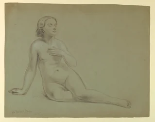 Disegno, studio per "Il sogno di Mercy", 1857