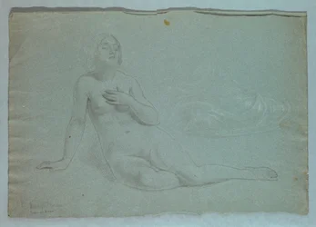 Disegno, studio per "Il sogno di Mercy", 1857