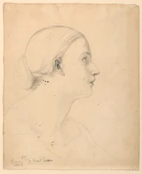Disegno, studio per la "Lezione sacra", 1843