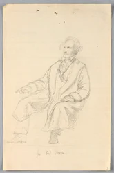 Disegno, studio per "Gruppo scientifico", 1858