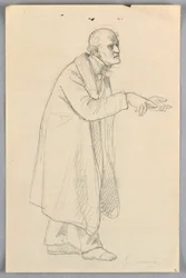 Disegno, studio per "Gruppo scientifico", 1858