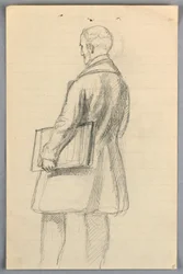 Disegno, studio per "Gruppo scientifico", 1858