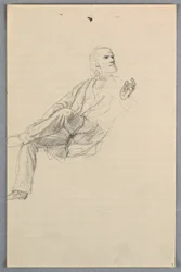 Disegno, studio per "Gruppo scientifico", 1858