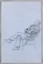 Disegno, studio per "Gruppo scientifico", 1858