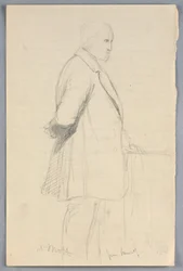 Disegno, studio per "Gruppo scientifico", 1858