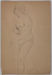 Disegno, studio per "Tribute Money", luglio 1852