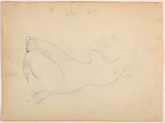 Disegno, Donna inginocchiata, 1852 ca.