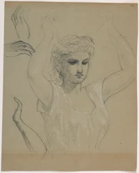 Disegno, Donna con le mani alzate A, 1844-45