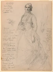 Mrs. Rutherford B. Hayes in Piedi, Studi di Braccio e Mani