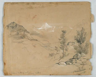 Sion, guardando a est, valle del Rodano