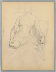 Schizzo di donna seduta