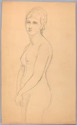 Nudo femminile in piedi