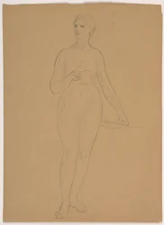 Nudo femminile in piedi