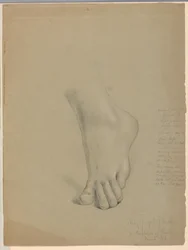 Studio per il piede di Matteo in "Cristiana e i suoi figli"