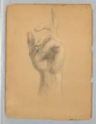 Studio della mano di un angelo per "Il sogno della misericordia"