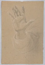 Studio della mano per "Primi martiri cristiani"