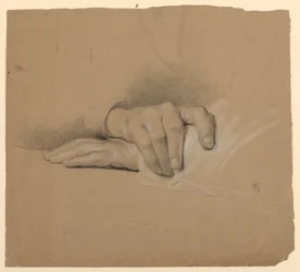 Studio delle mani per una donna anziana in "Comunione dei malati"
