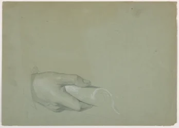 Studio della mano di un uomo per "Il tributo della moneta"