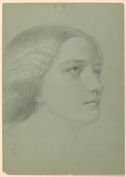 Studio della testa di una donna per "Una Maddalena"