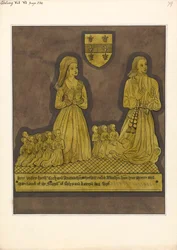 Piastra di ottone per Richard Amondesham e sua moglie Katherine, Chiesa di Ealing