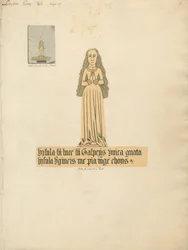 Piastra di ottone di una donna dalla chiesa di Layton