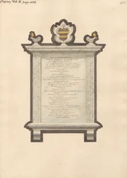 Memoriale a Jacob Augustus Blondel dalla Chiesa di Stepney