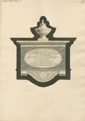 Monumento commemorativo a Martha, Philip e George Joseph Cocks dalla chiesa di Acton