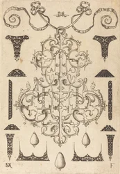 Grande Pendente, Circondato da Dodici Piccoli Bottoni