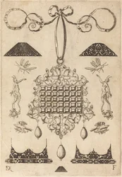 Grande Pendente con Piazza con 35 Pietre Piatte