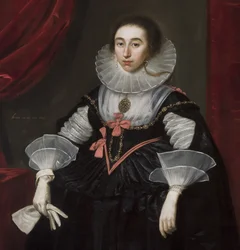 Dettaglio del ritratto di Elizabeth Cavendish