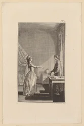 Clarisse accusa Lovelace di averla lasciata indifesa, di averla disonorata e di averle sottratto ogni serenità e virtù