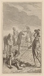 Rapimento, ovvero il cavaliere Karl von Eichenhorst e la signorina Gertrude von Hochburg, foglio dalla prima edizione delle "Poesie di Gottfried August Bürger"