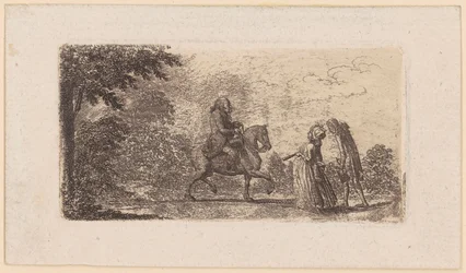 Piccolo signore a cavallo con la signora