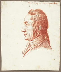 Ritratto di testa di uomo di profilo