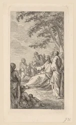Incisione in rame del frontespizio del libro di canti di Basedow, volume 2