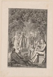 Incisione di frontespizio per il "Taschenbuch [...] für 1796" di Becker