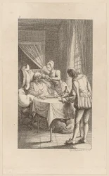 Incisione in rame del frontespizio di “Gil Blas di Santillana”, volume 1
